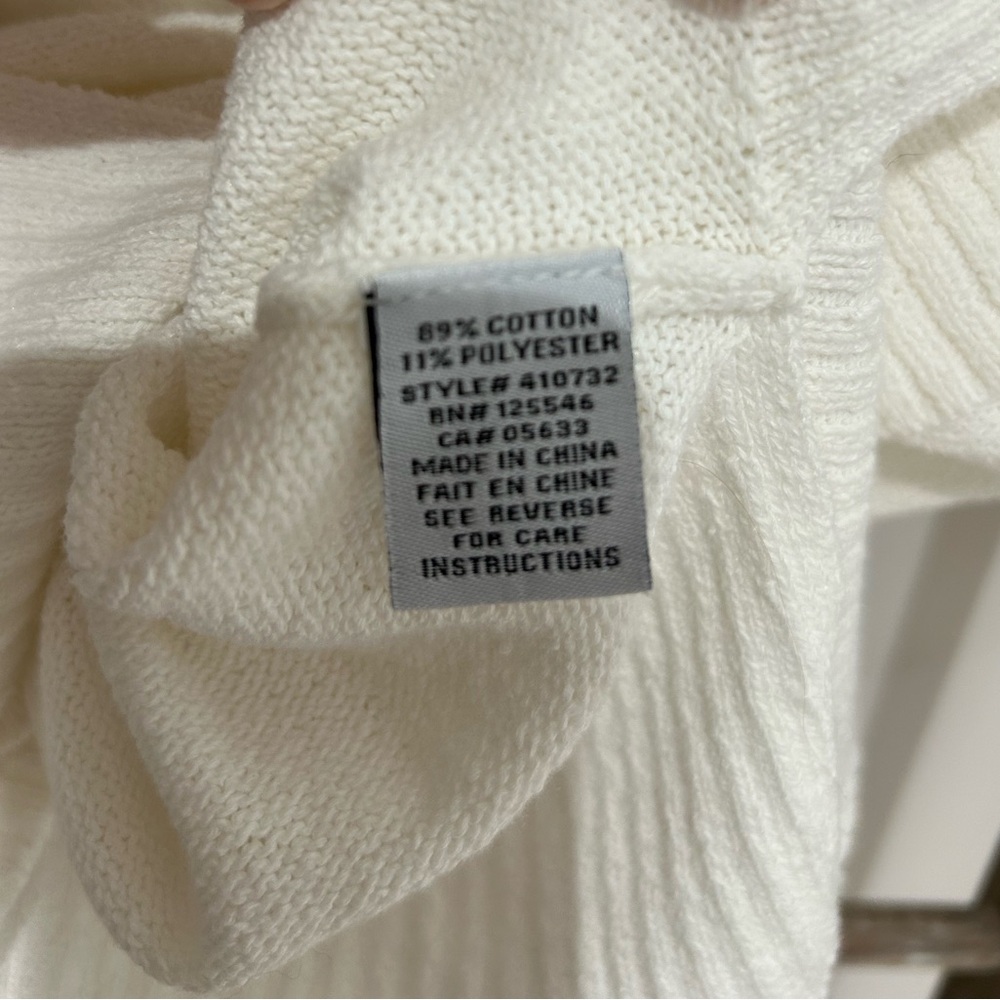 Liv by Habitat Clothes White V-Neck Pullover Sweater Long Sleeve Women’s Size XS - Picture 7 of 8